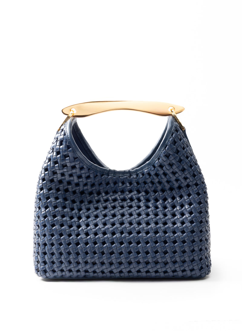 Boomerang Woven Leather Navy