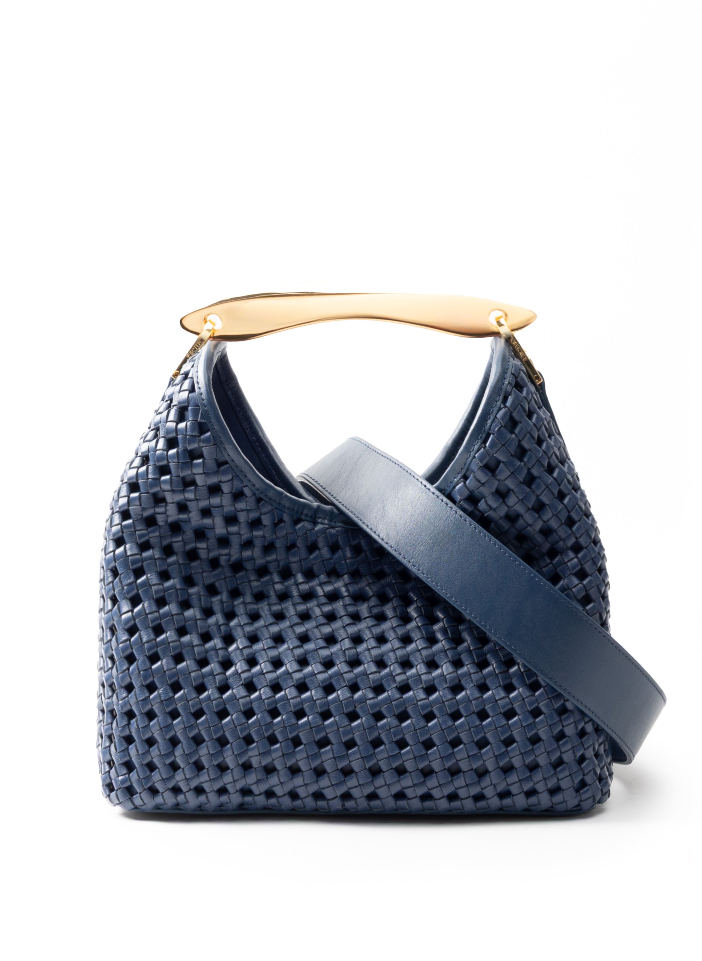 Deuxieme Classe【ELLEME/エレメ】BOOMERANG Boomerang Woven Leather Navy - Summer Woven Bag - Elleme
