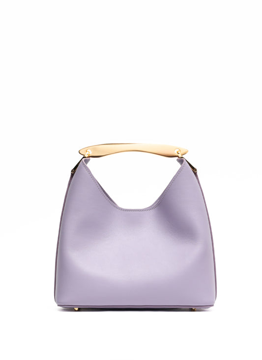Petit Boomerang Cuir Lilas