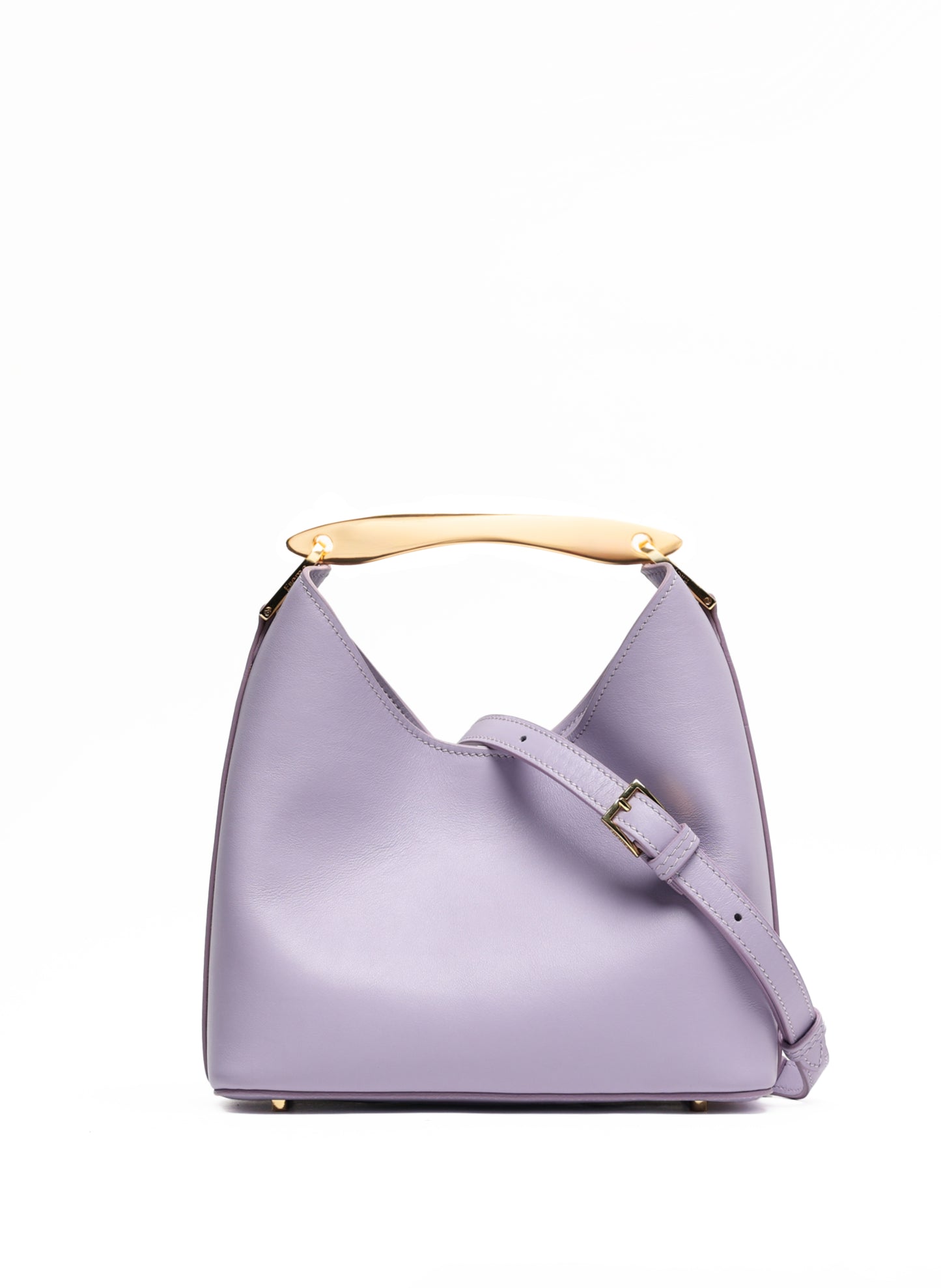Petit Boomerang Cuir Lilas