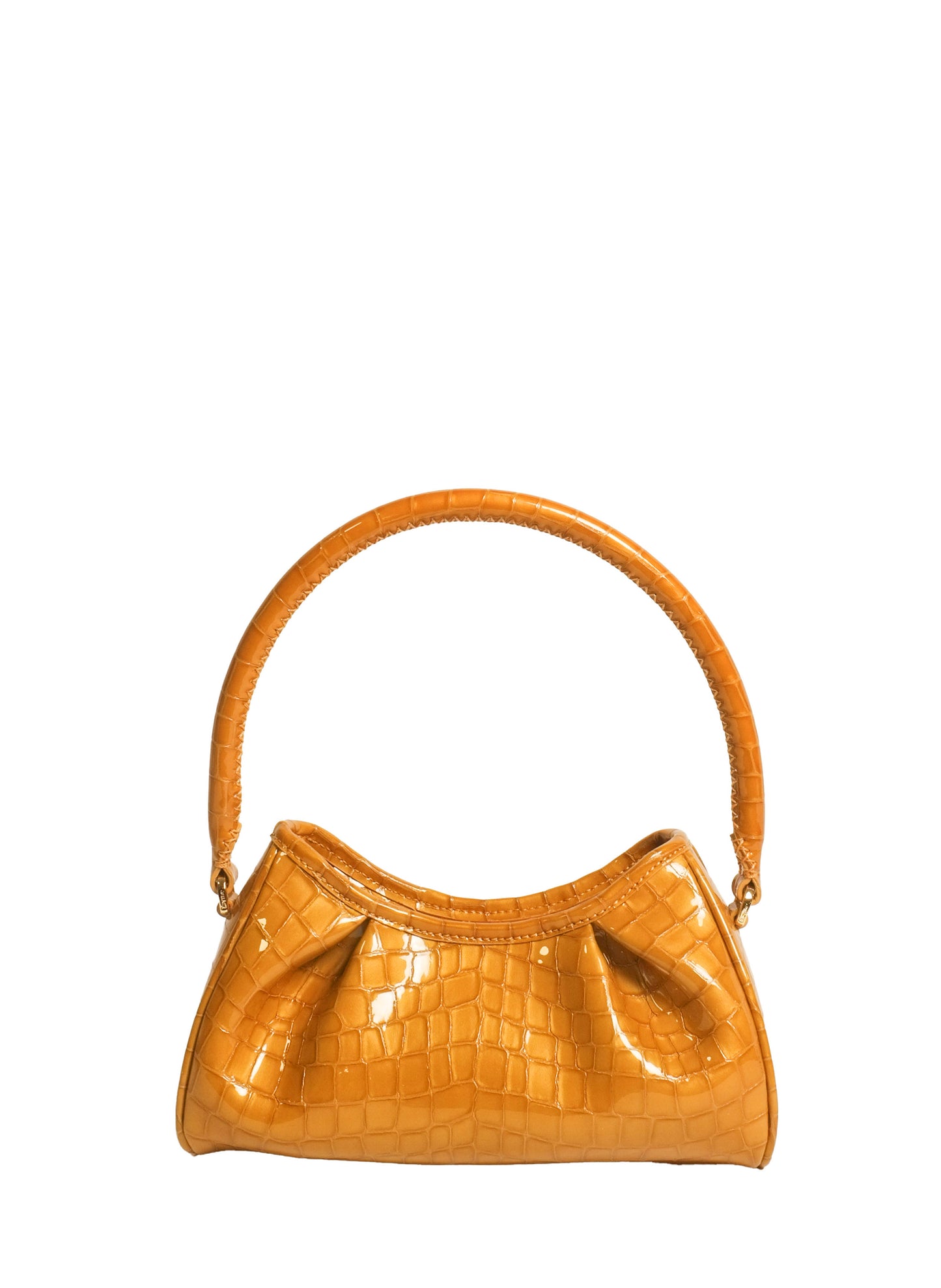 Small Dimple Croco Leather Sand
