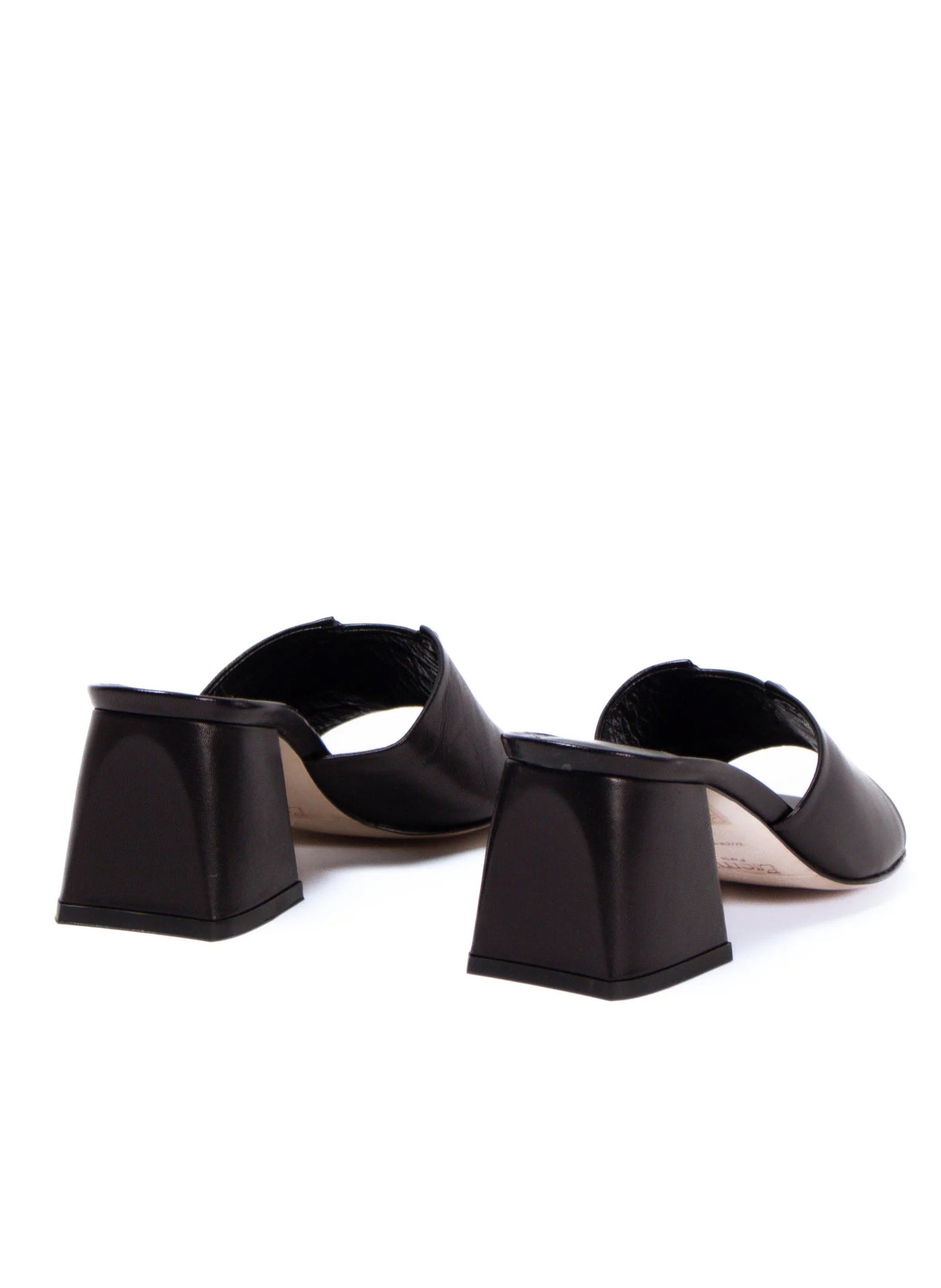 Stitch Block Heel Noir