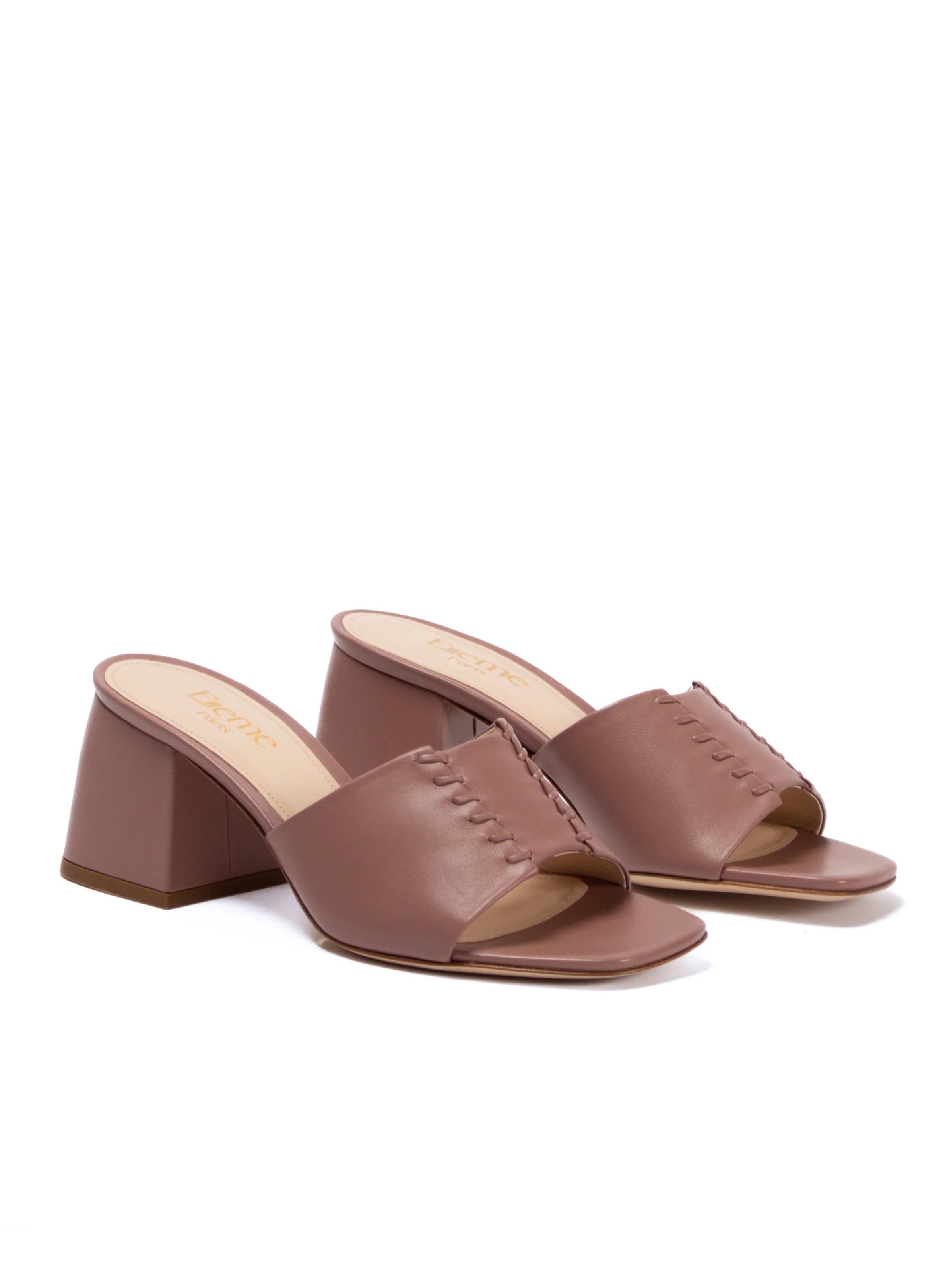 Stitch Block Heel Cinnamon