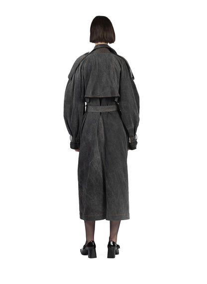 Trench Coat Washed Grey/Pre order delivery in 3 weeks