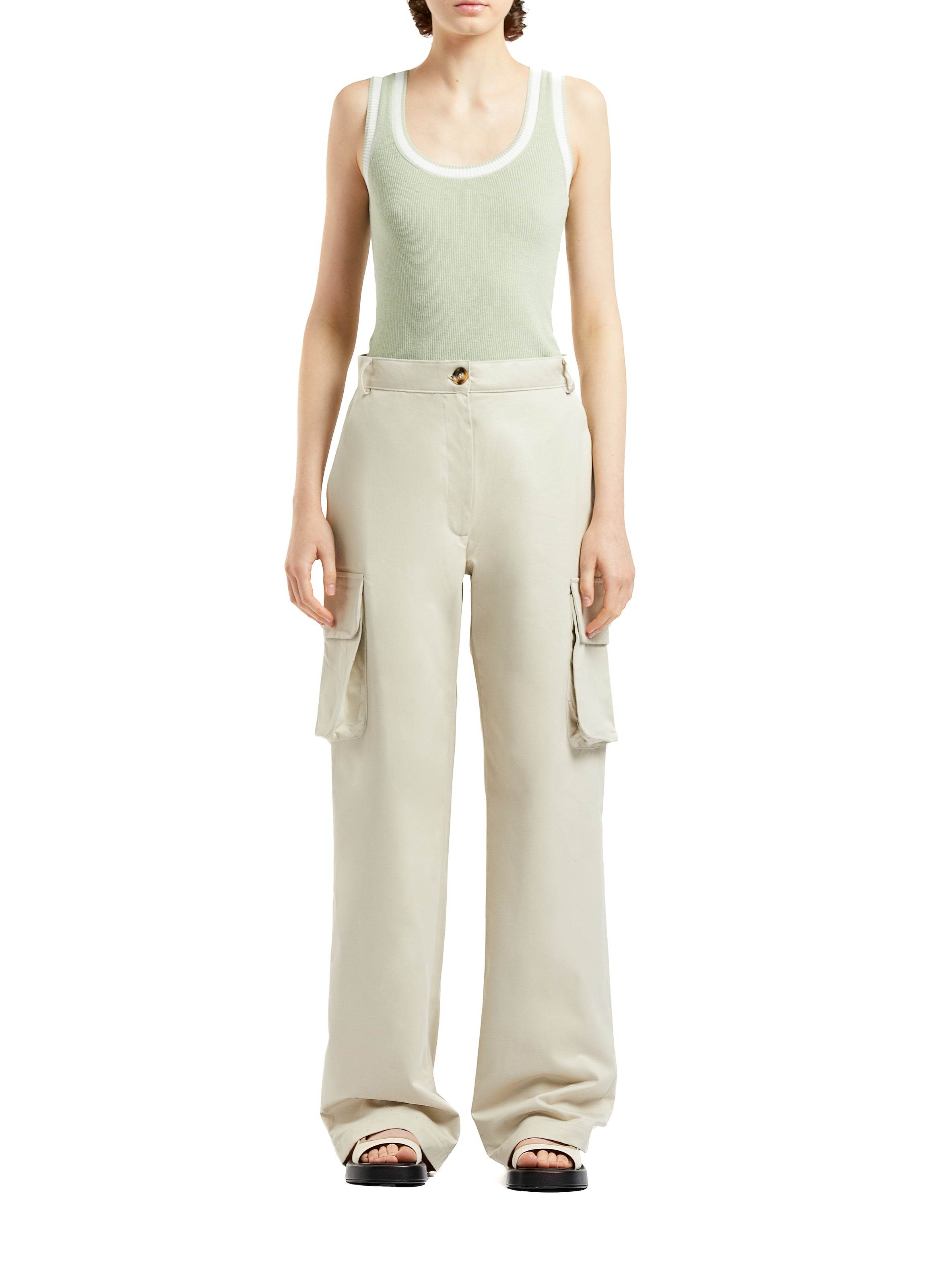 Topshop embroidered parachute balloon low rise cargo trousers in khaki |  ASOS