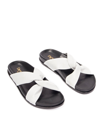 Tresse Sandal Noir/Blanc
