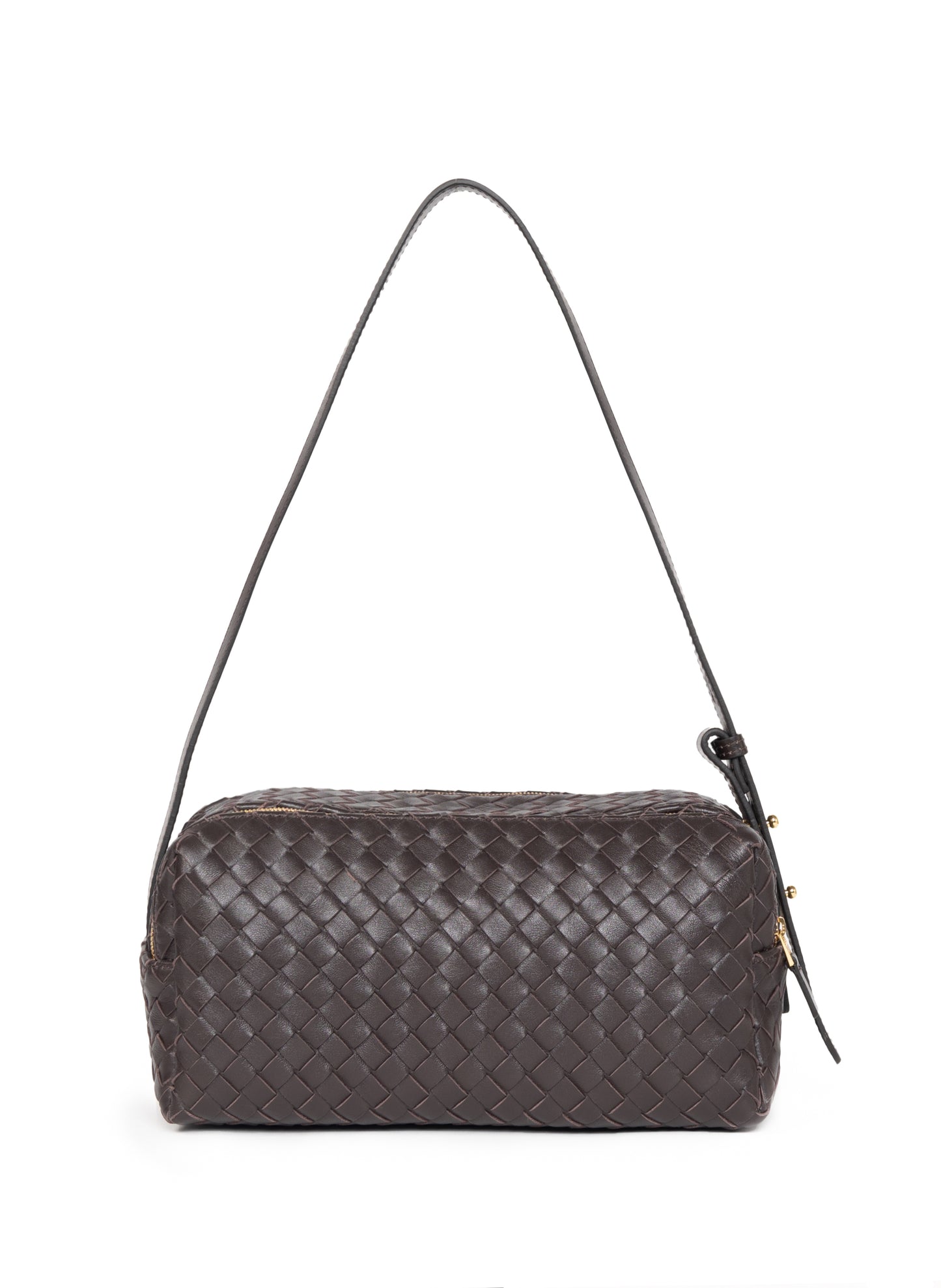 Trousse Woven Leather Dark Brown-Pre order delivery in 3 weeks