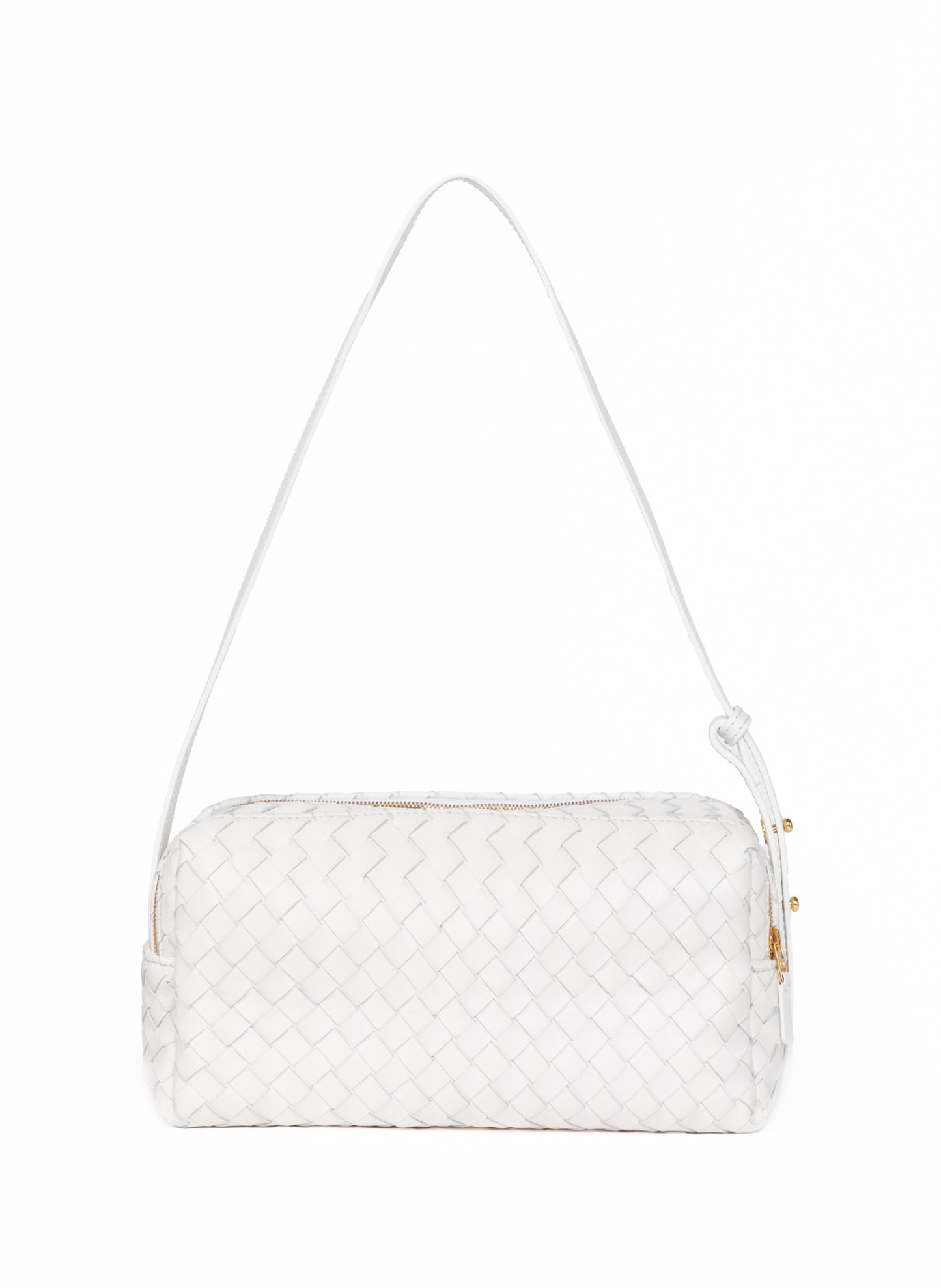 Trousse Woven Leather White