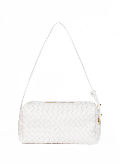 Trousse Woven Leather White