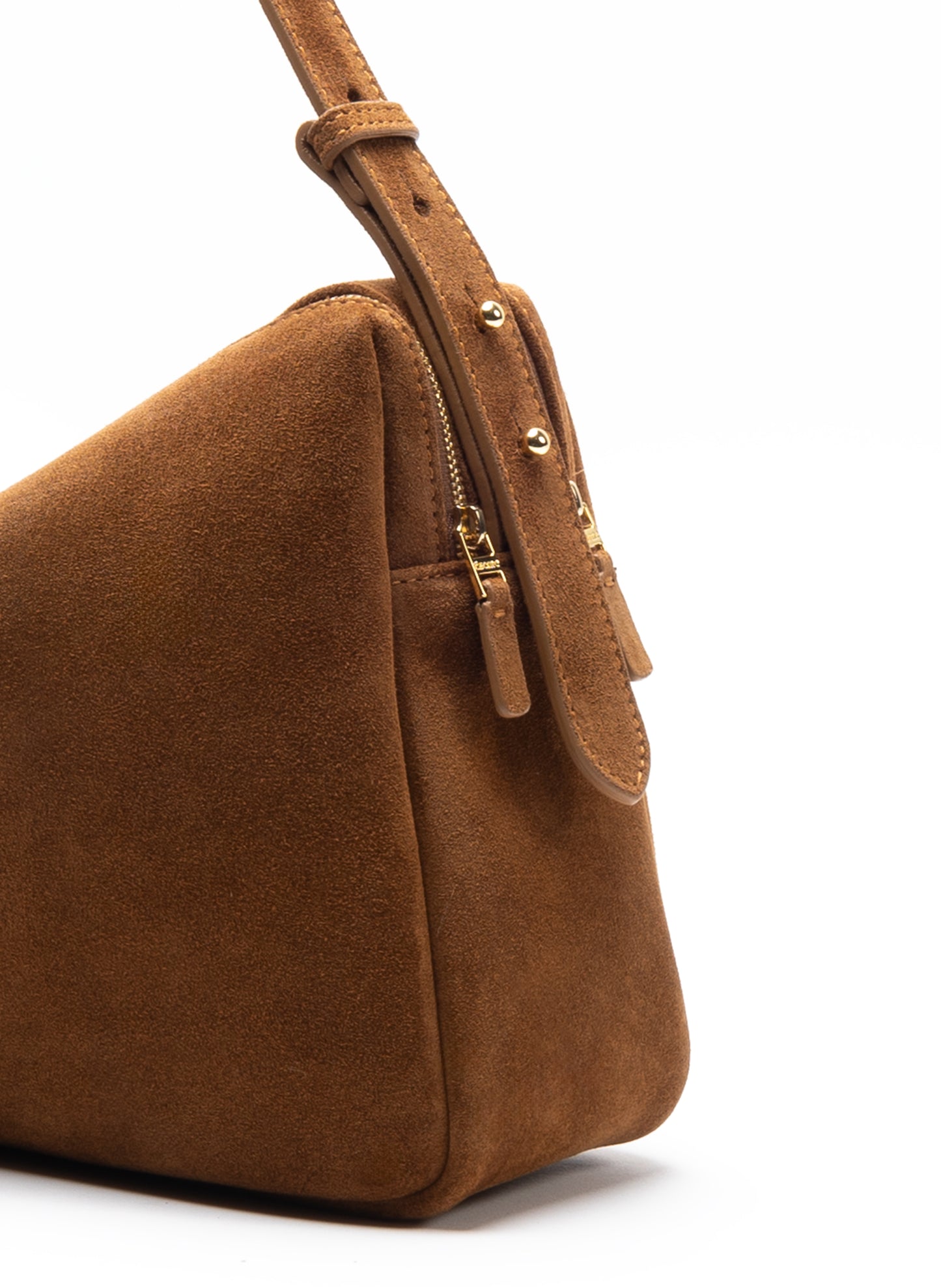 Trousse Large Suede Cognac