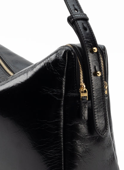 Trousse Large Vintage Leather Black