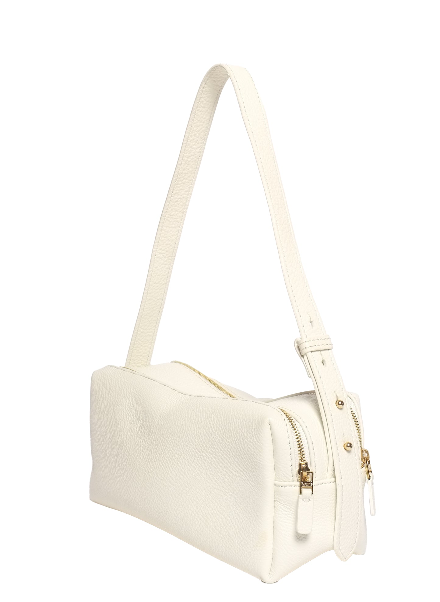 Trousse Pebbled Leather White
