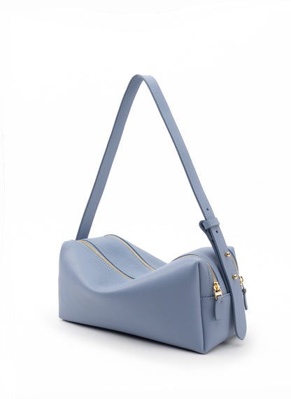 Trousse Pebbled Leather Cloud Blue