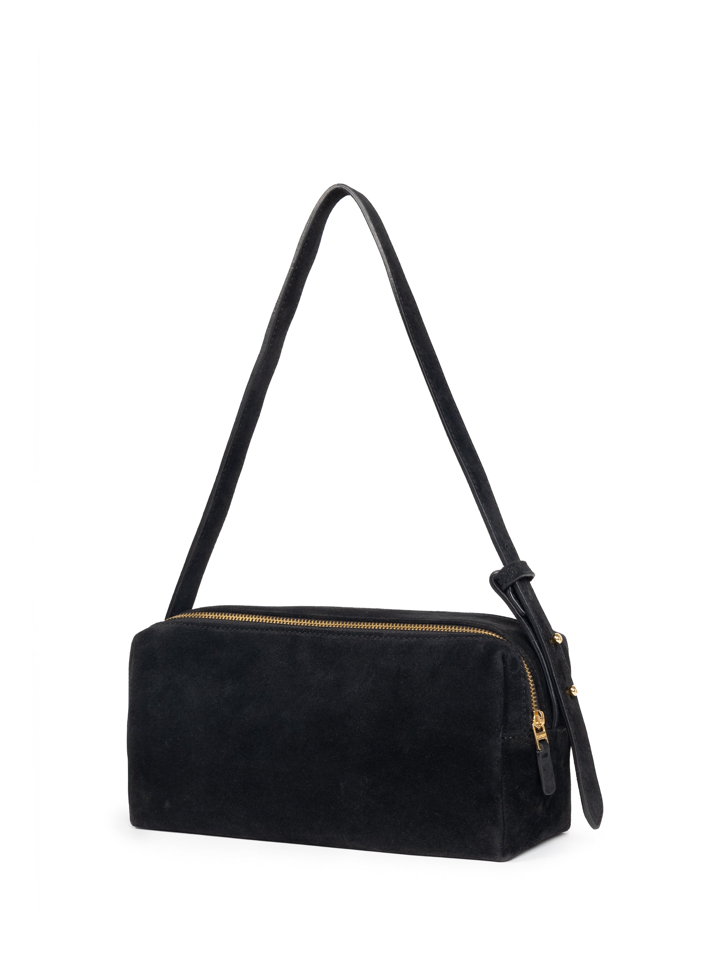 Trousse Suede Black - Handbags for Women - Elleme