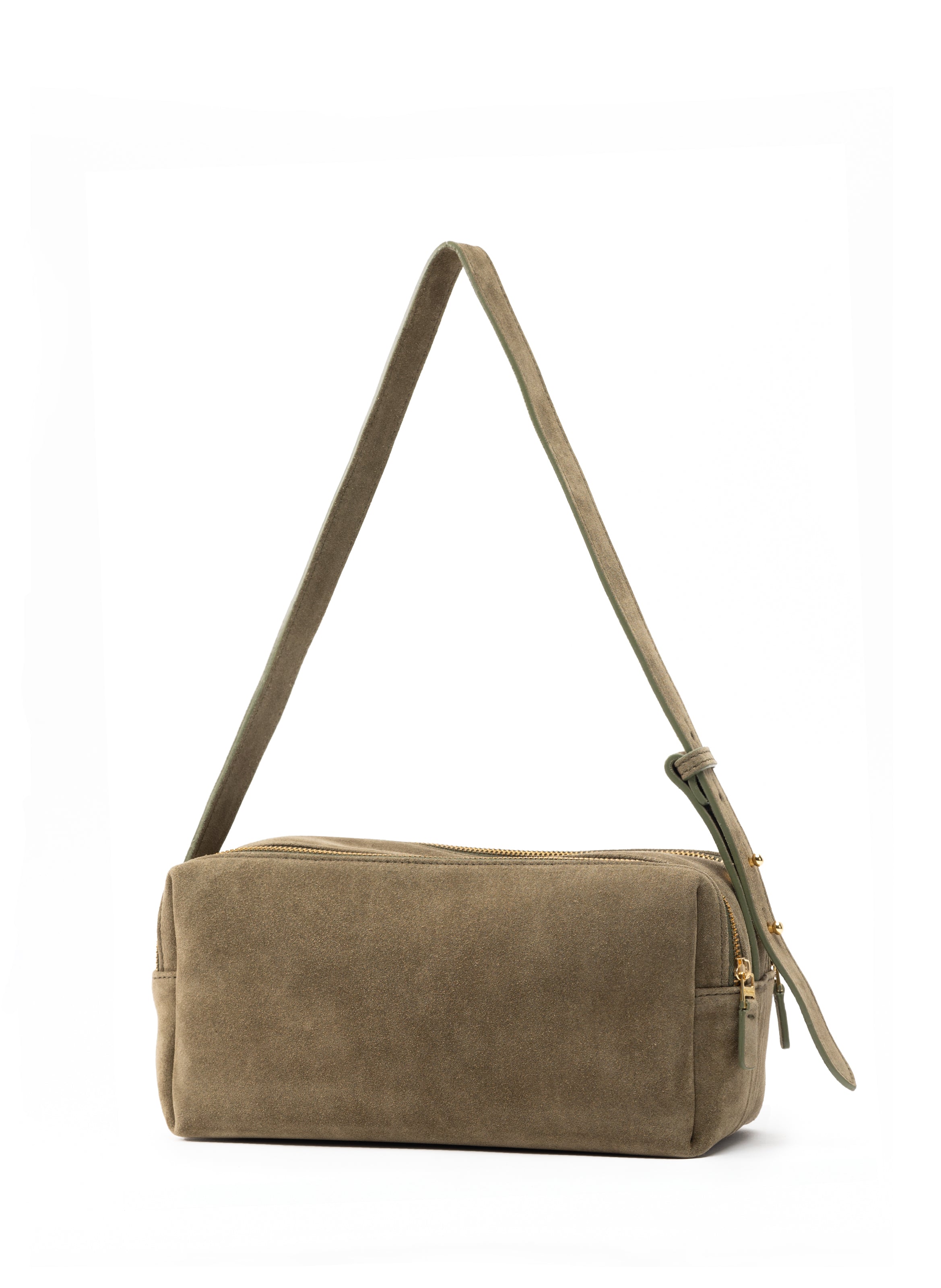 Trousse Suede Truffle - French Bags for Women - Elleme