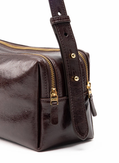 Trousse Vintage Cuir Châtaigne