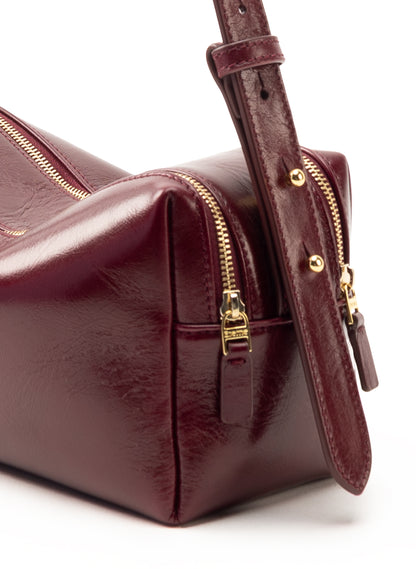 Trousse Vintage Leather Rubino