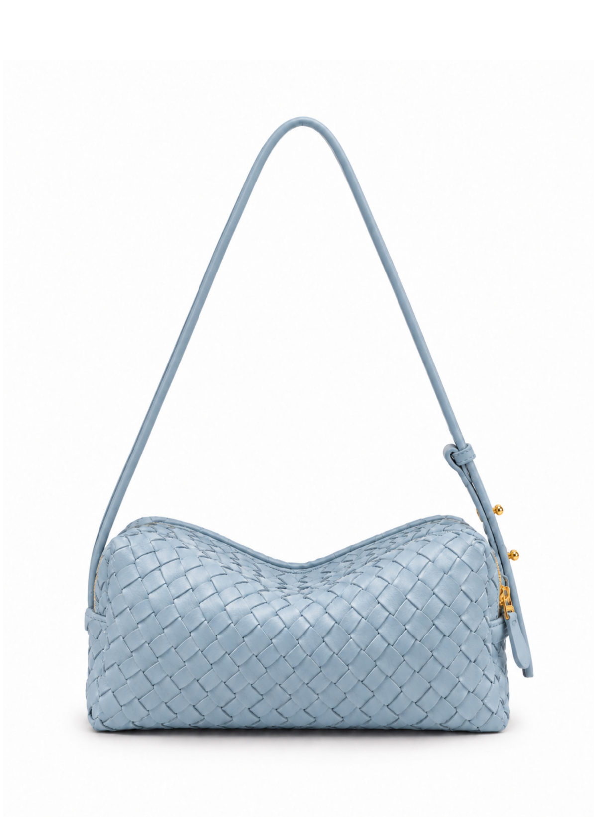 Trousse Woven Leather Arctic Blue
