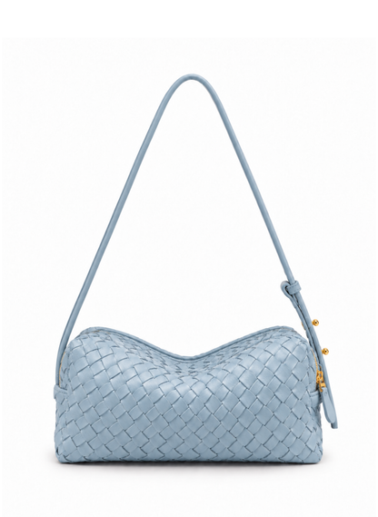 Trousse Woven Leather Arctic Blue