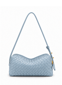 Trousse Woven Leather Arctic Blue