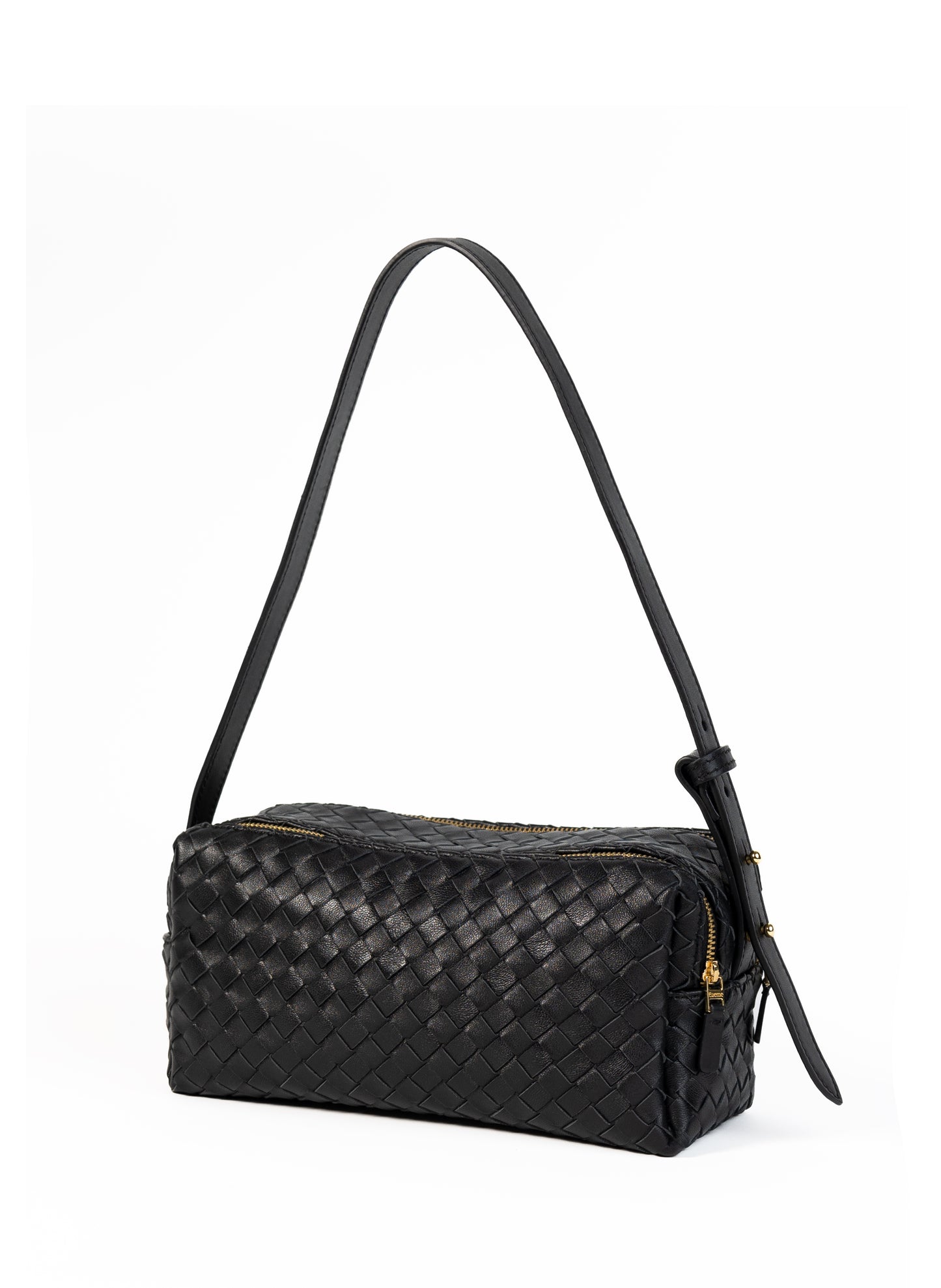 Trousse Intrecciata Leather Black/Pre order delivery in 2 weeks
