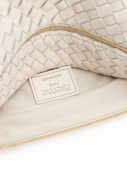 Trousse Woven Leather Ivory