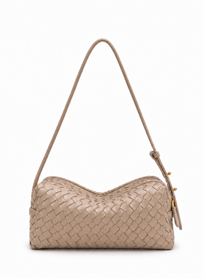 Trousse Woven Leather Taupe