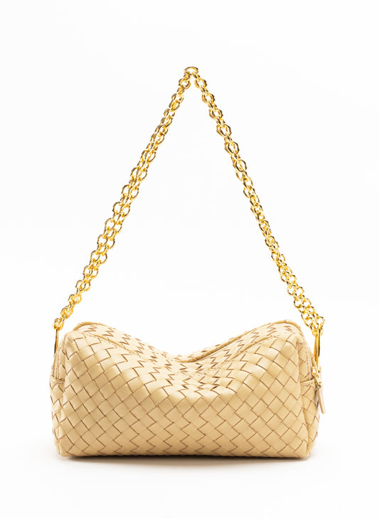 Trousse Chain Woven Leather Butter