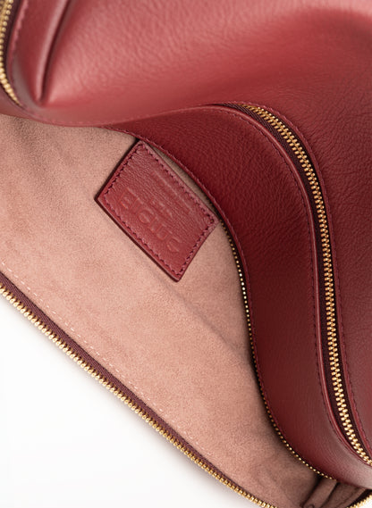 Trousse Chain Leather Burgundy