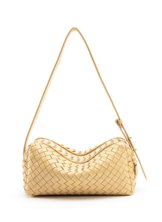 Trousse Woven Leather Butter-Pre order delivery in 3 weeks