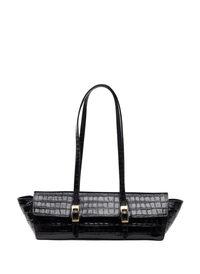 Le Bateau Croco Embossed Leather Black