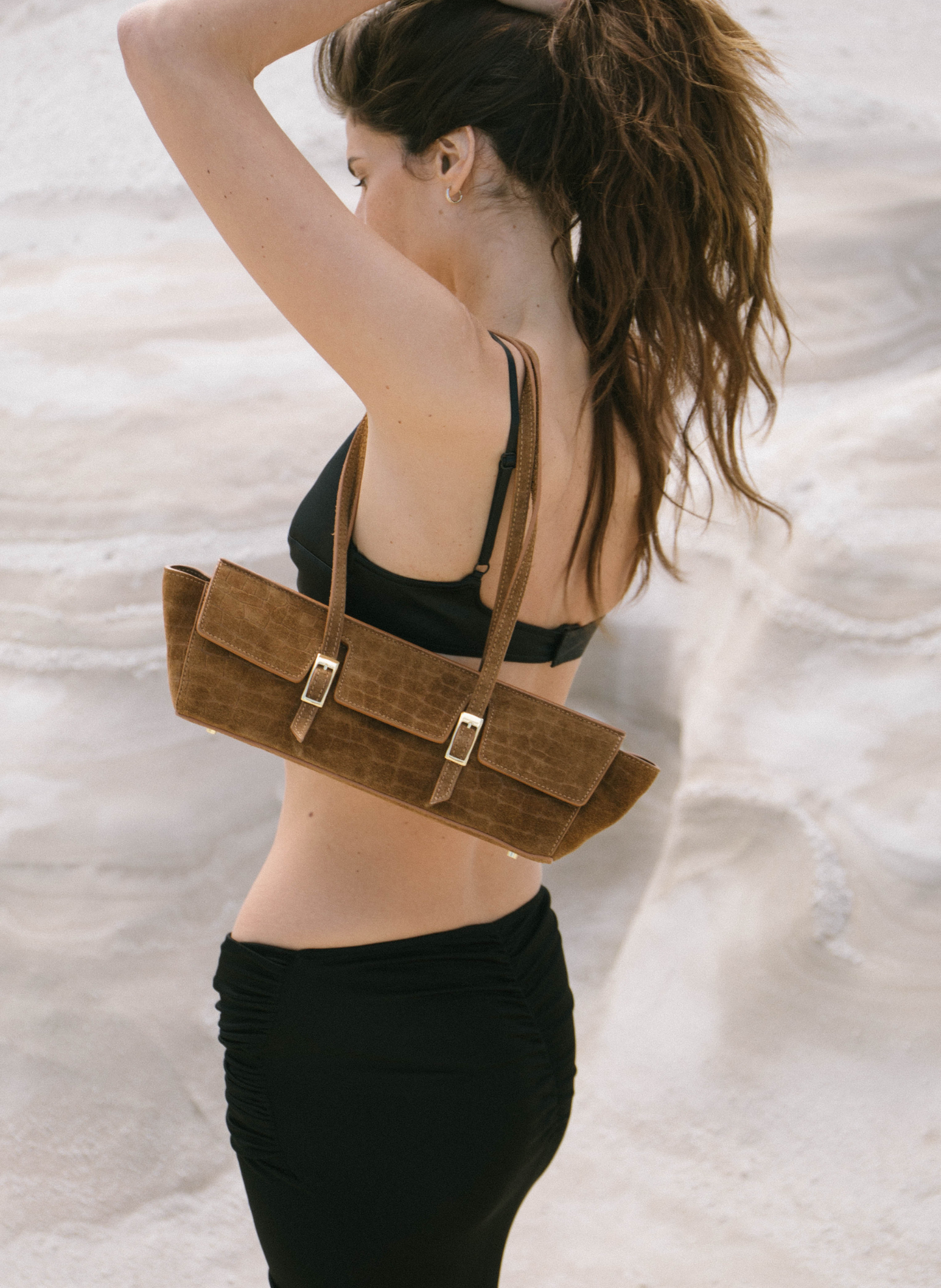 Le Bateau Croco Suede Cognac