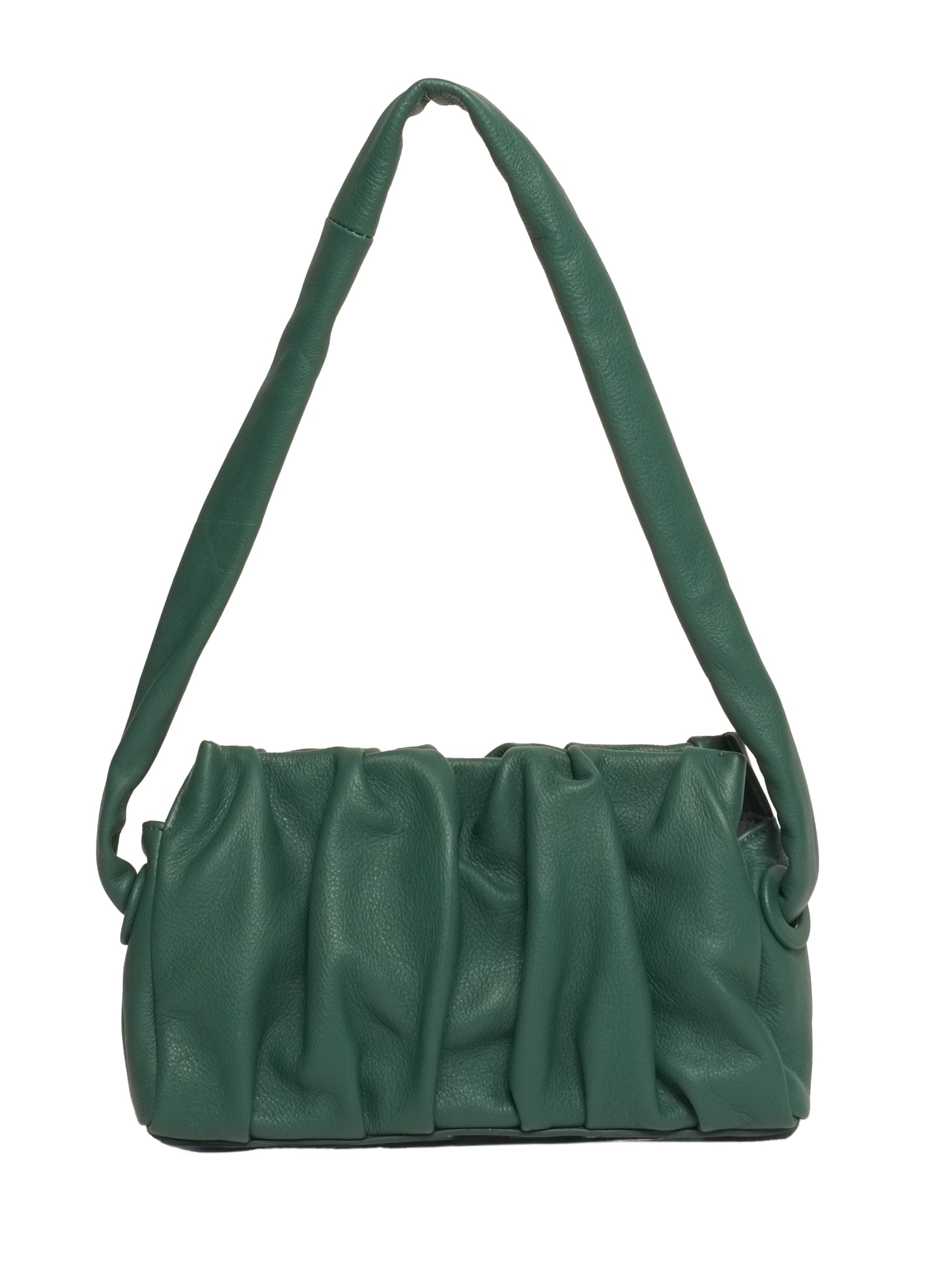Vague Pebbled Leather Forest Green