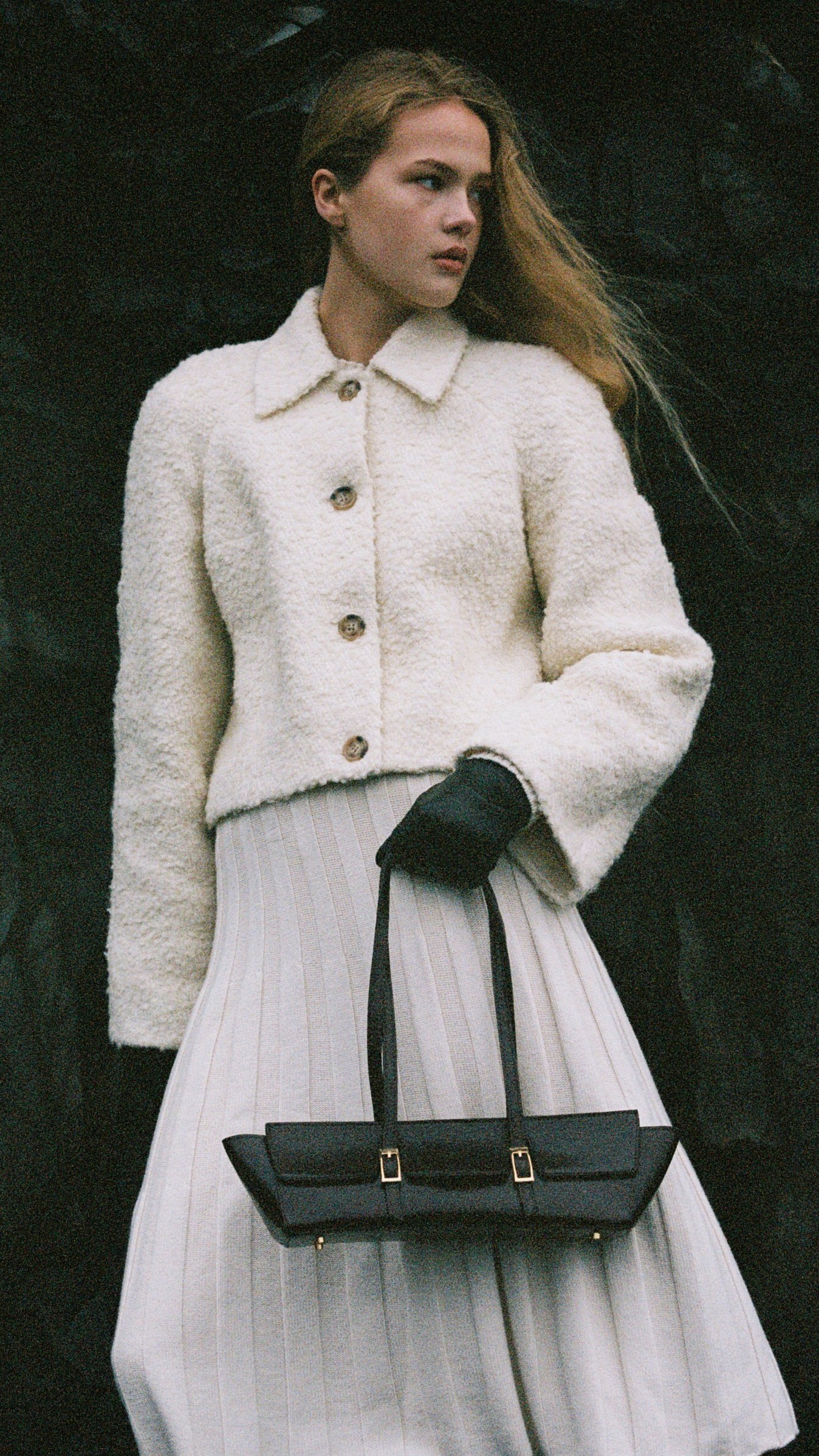 elleme ボア　エルメ Trousse Suede Grey - Soft Suede Bag - Elleme