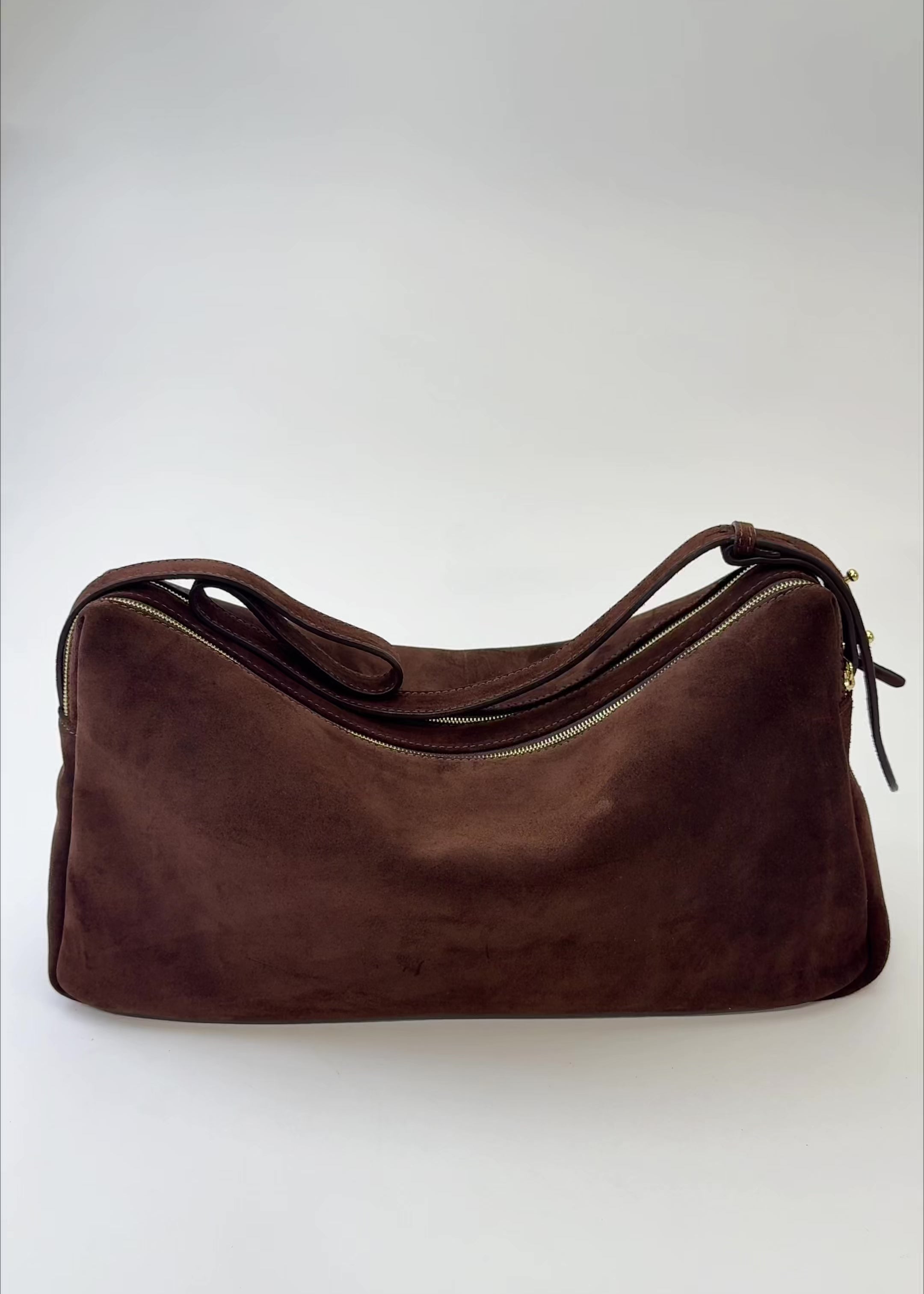 Trousse Large Suede Brownie - トレンディ バッグ -Elleme
