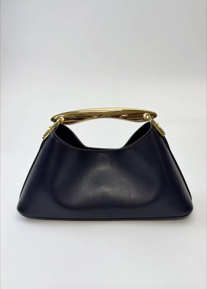 ミニ・Boomerang レザー ブラック - ゴールド