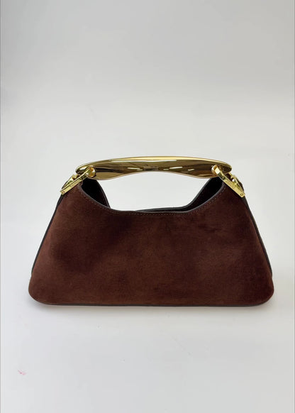 Mini Boomerang Suede Brownie