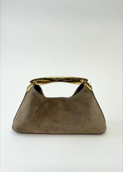 Mini Boomerang Suede Taupe