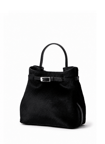 Belt Bag Small Calf Leather Black - Silver