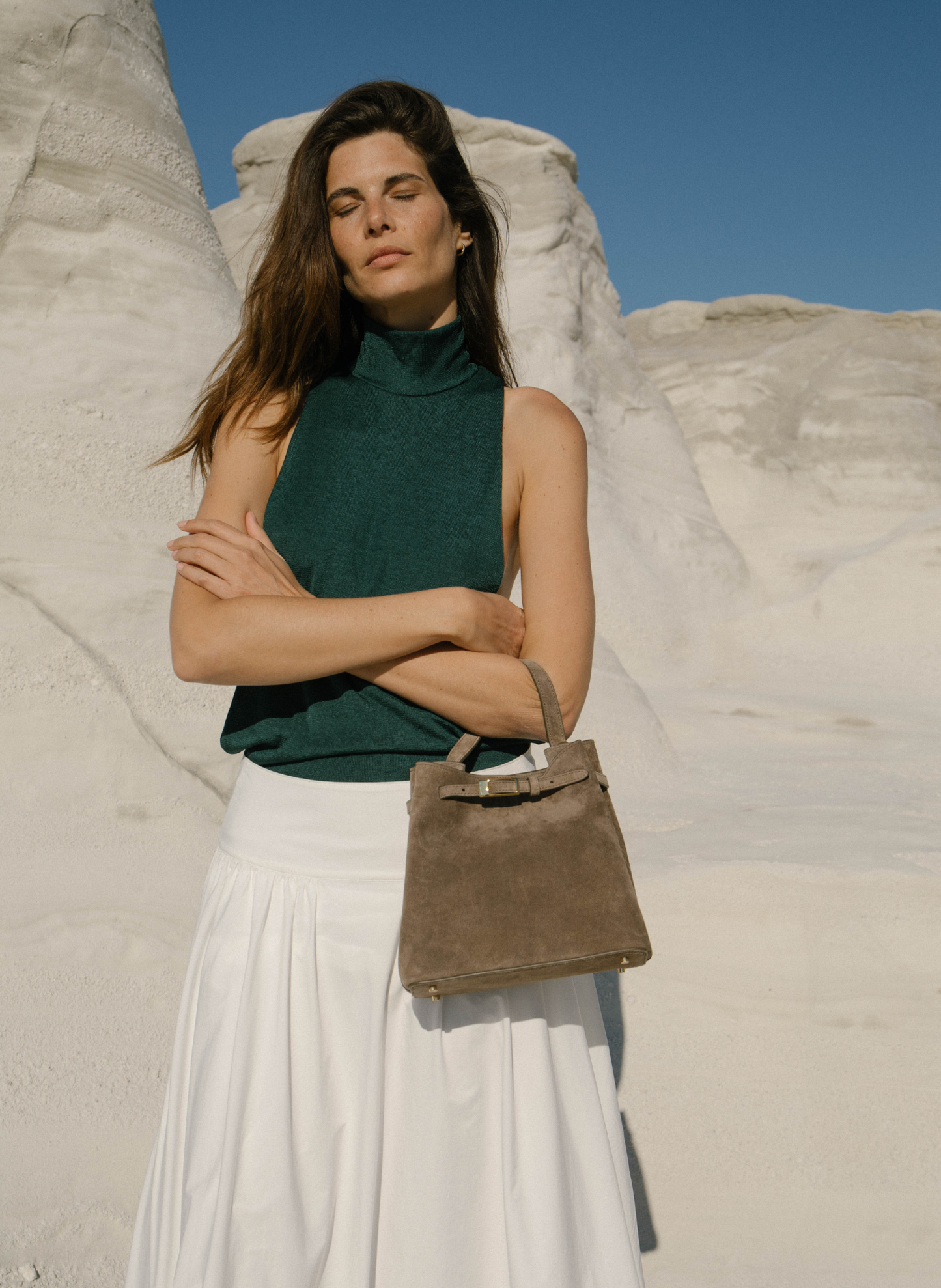Belt Bag Small Suede Taupe