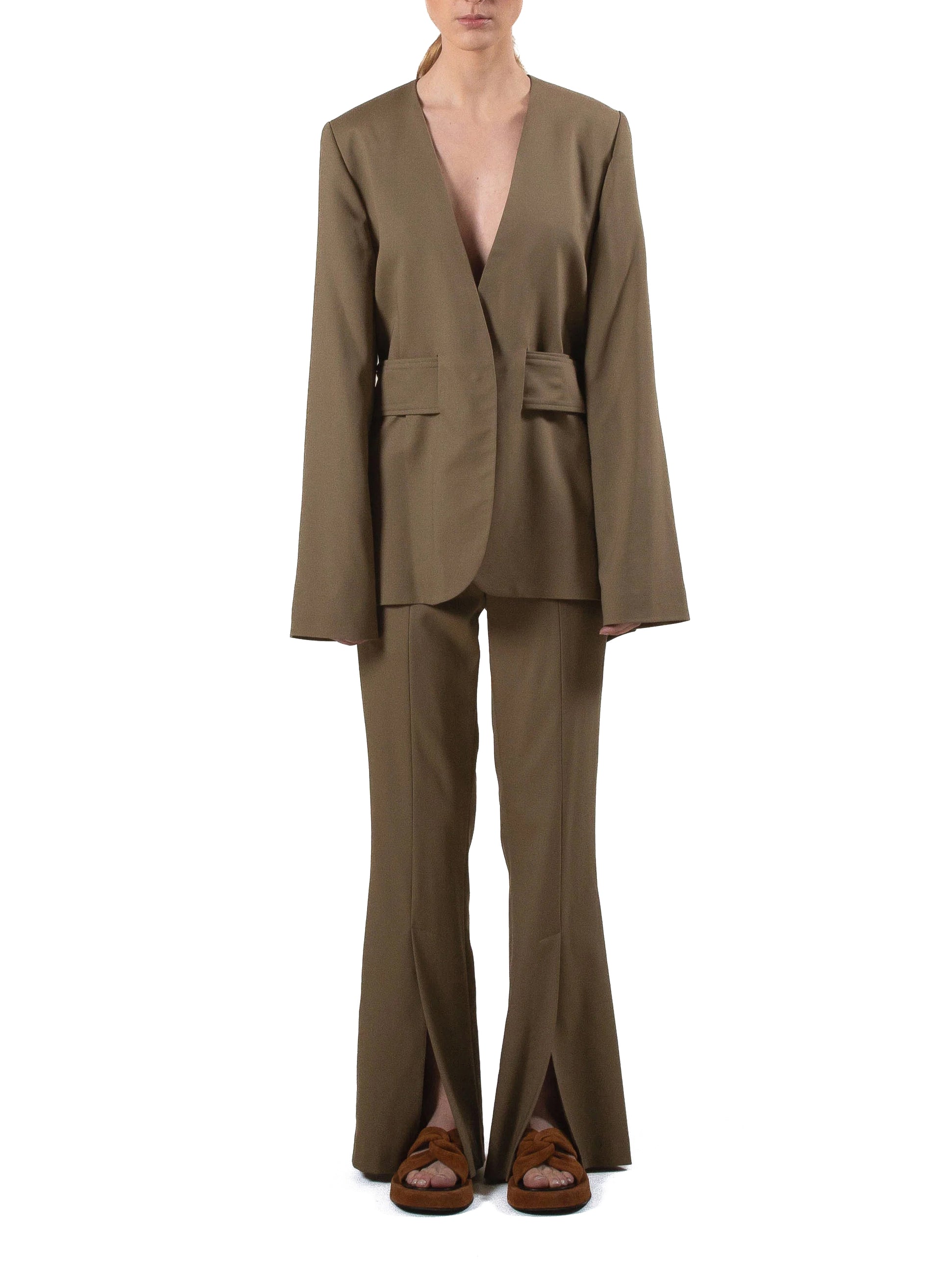 Slim Belted Blazer - Khaki / … curated on LTK