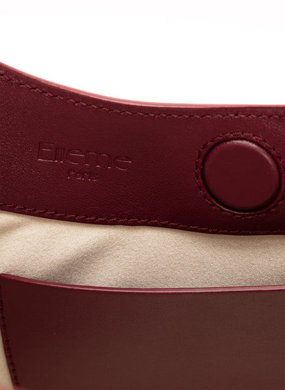 Small Boomerang Leather Cerise