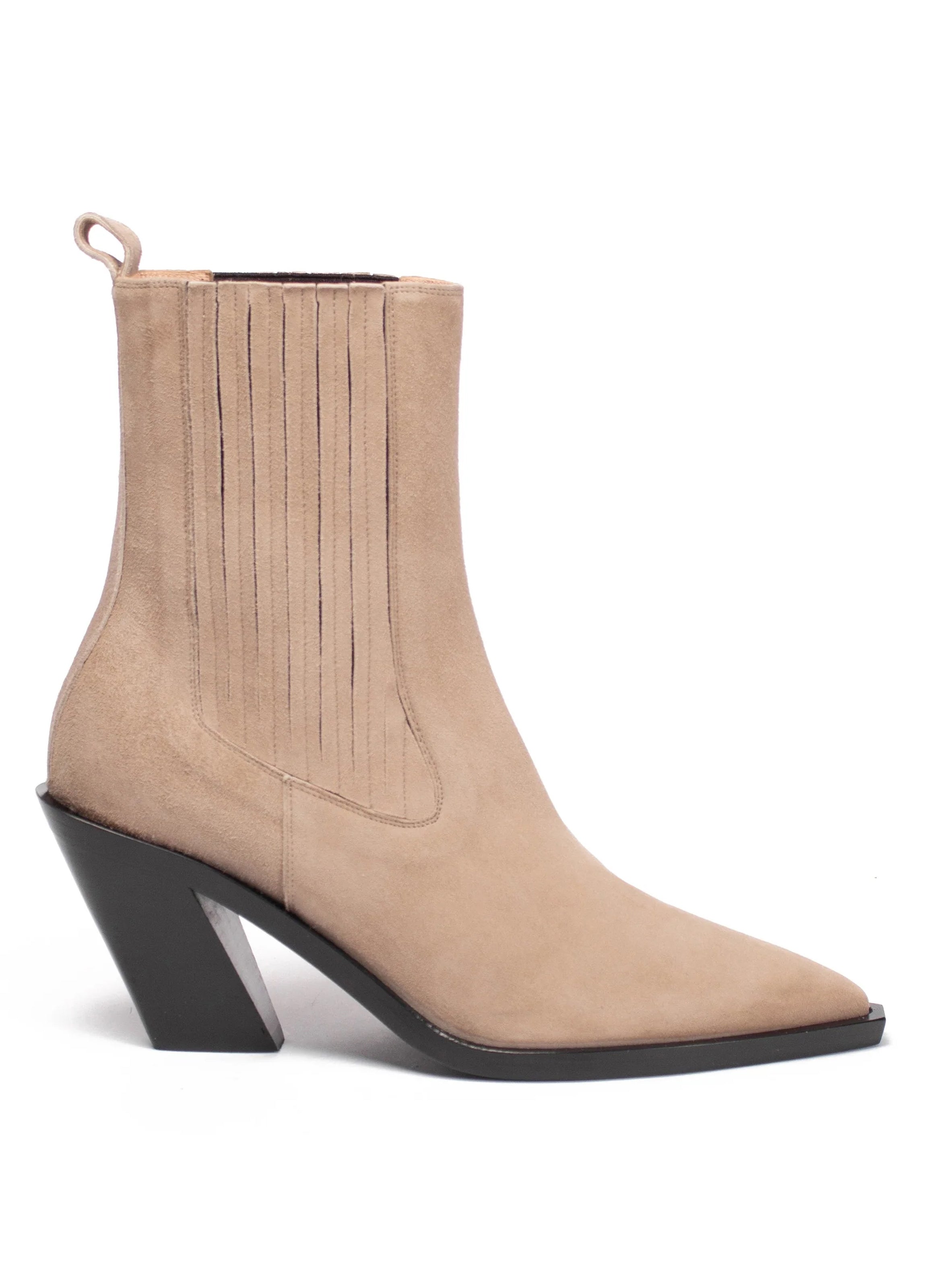 Eclair Elastic Boots Suede Dark Beige Elleme