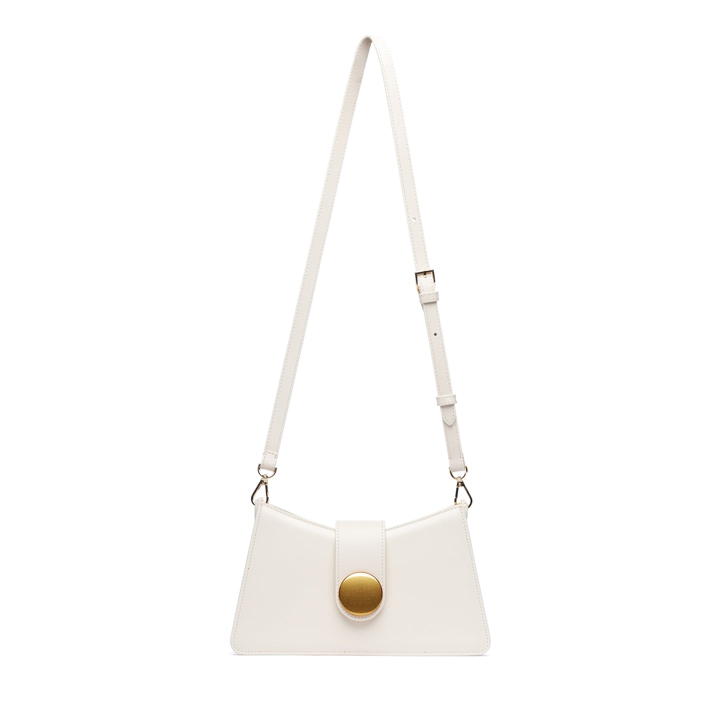 Boucle Sac à Bandoulière Cuir Crème