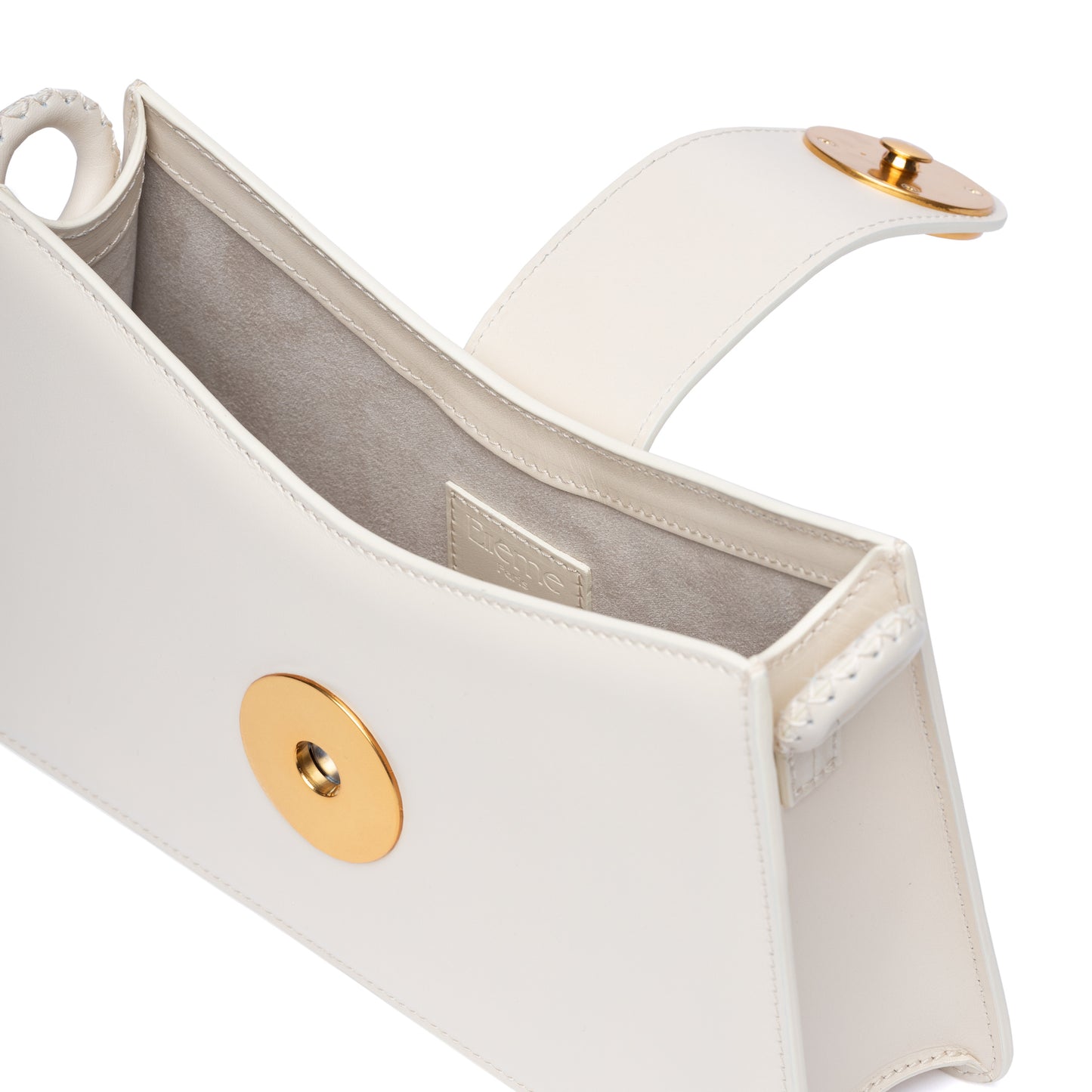Boucle Sac à Bandoulière Cuir Crème