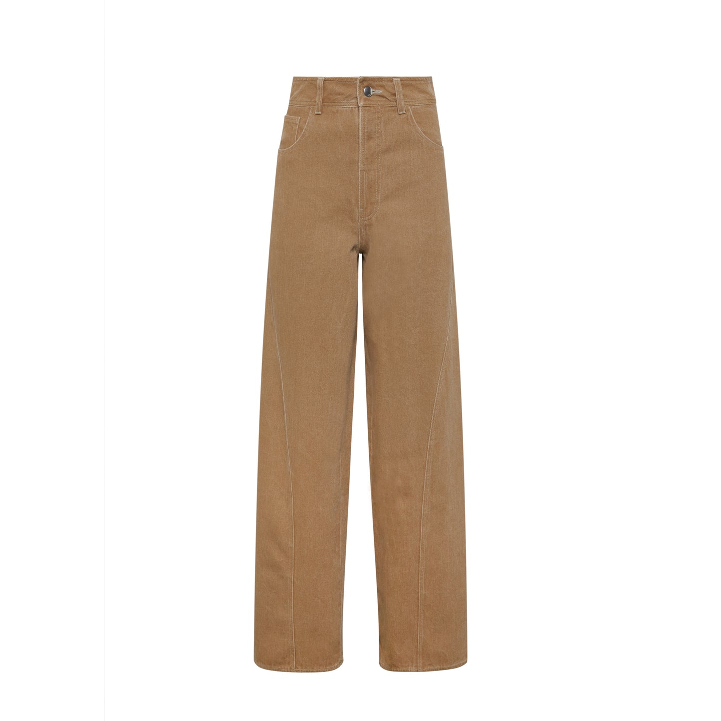 Brown Stitched Trousers