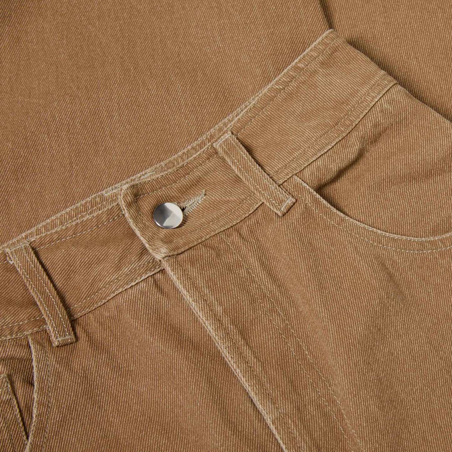 Pantalon à surpiqûres marron