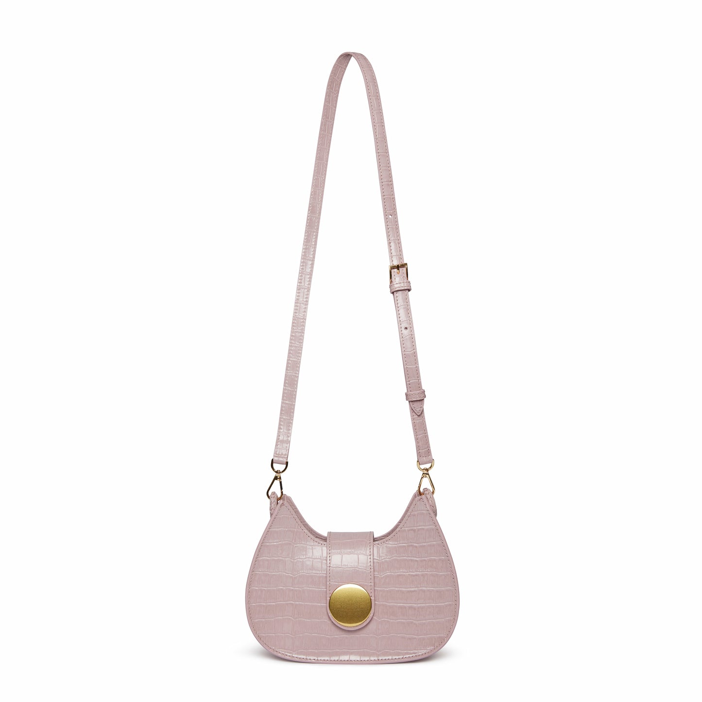 Tambour Croco-Print Embossed Leather Pink