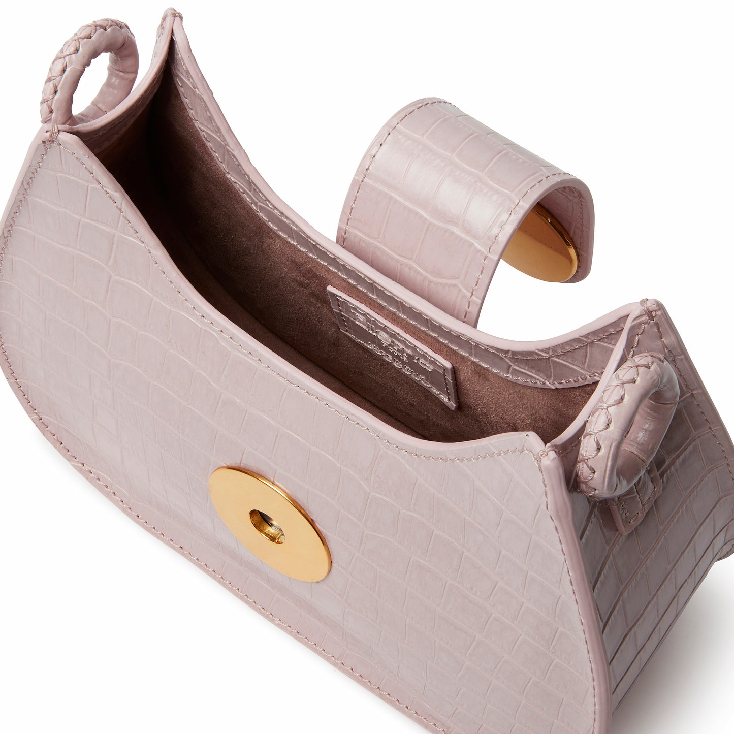 Tambour Croco-Print Embossed Leather Pink