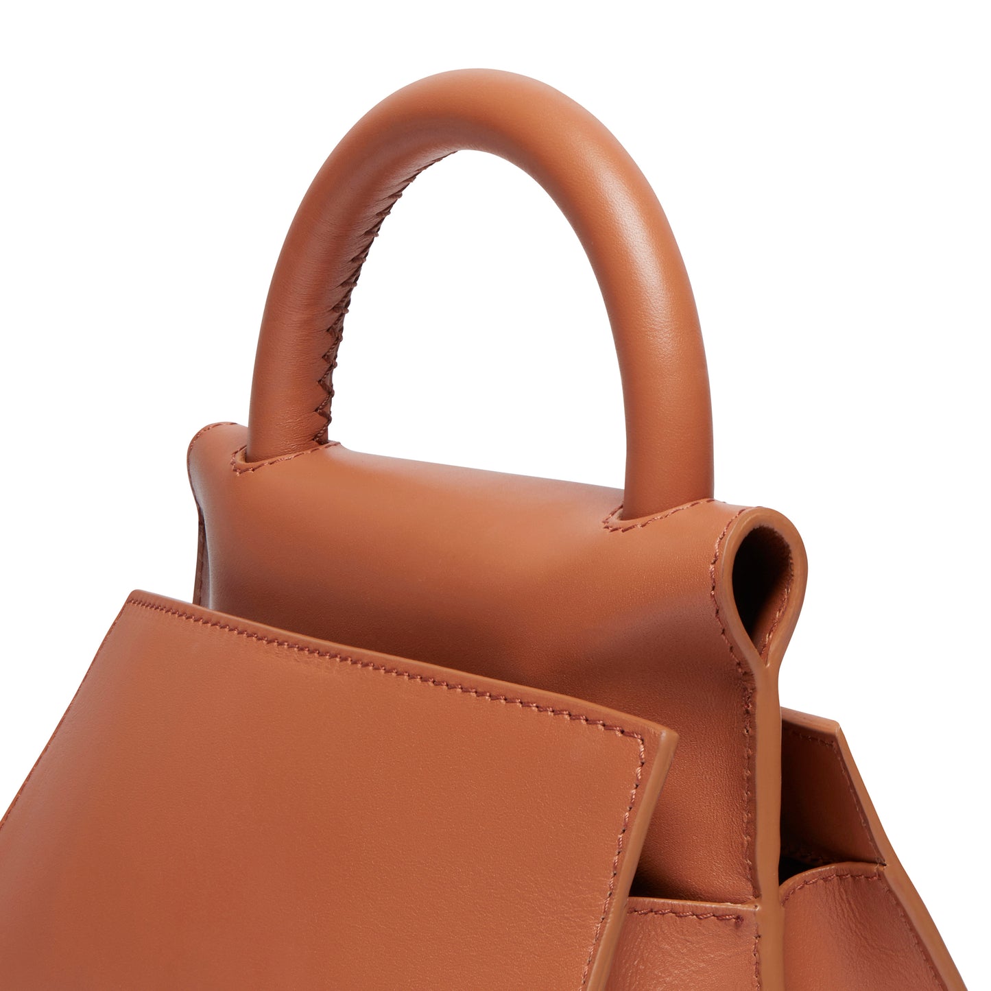 Small Papillon Leather Caramel